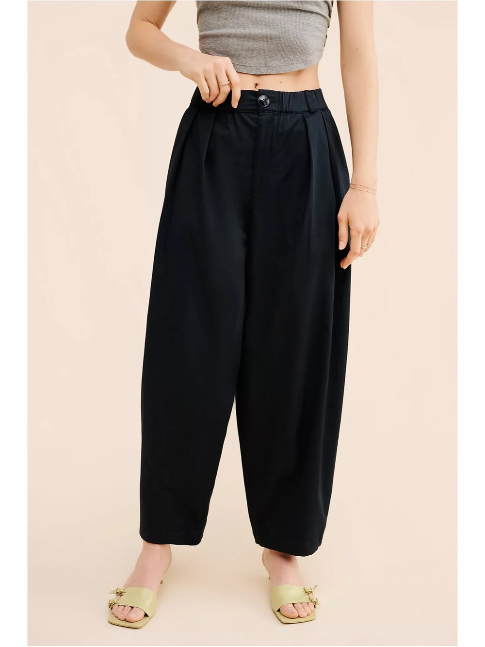 Maeve Anthropologie Curve Poplin Barrel Pants